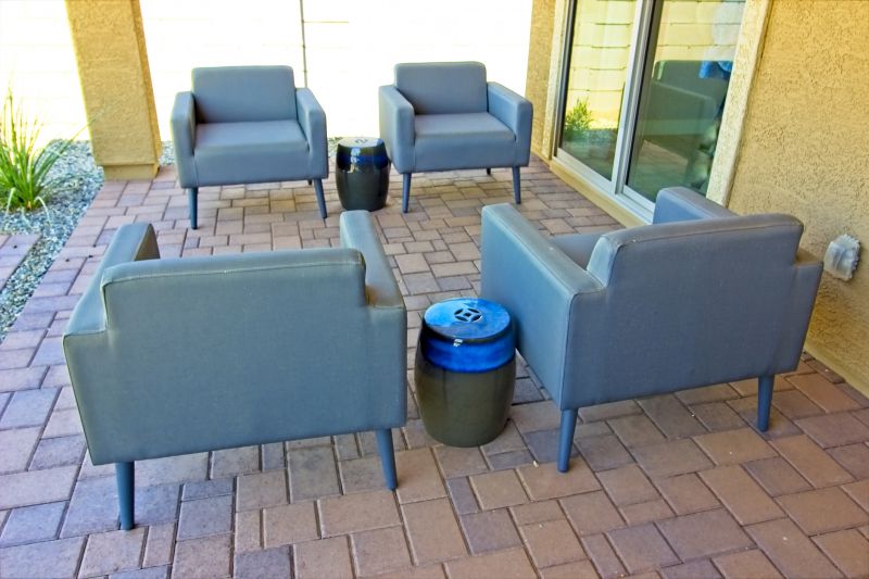Sealed concrete patio